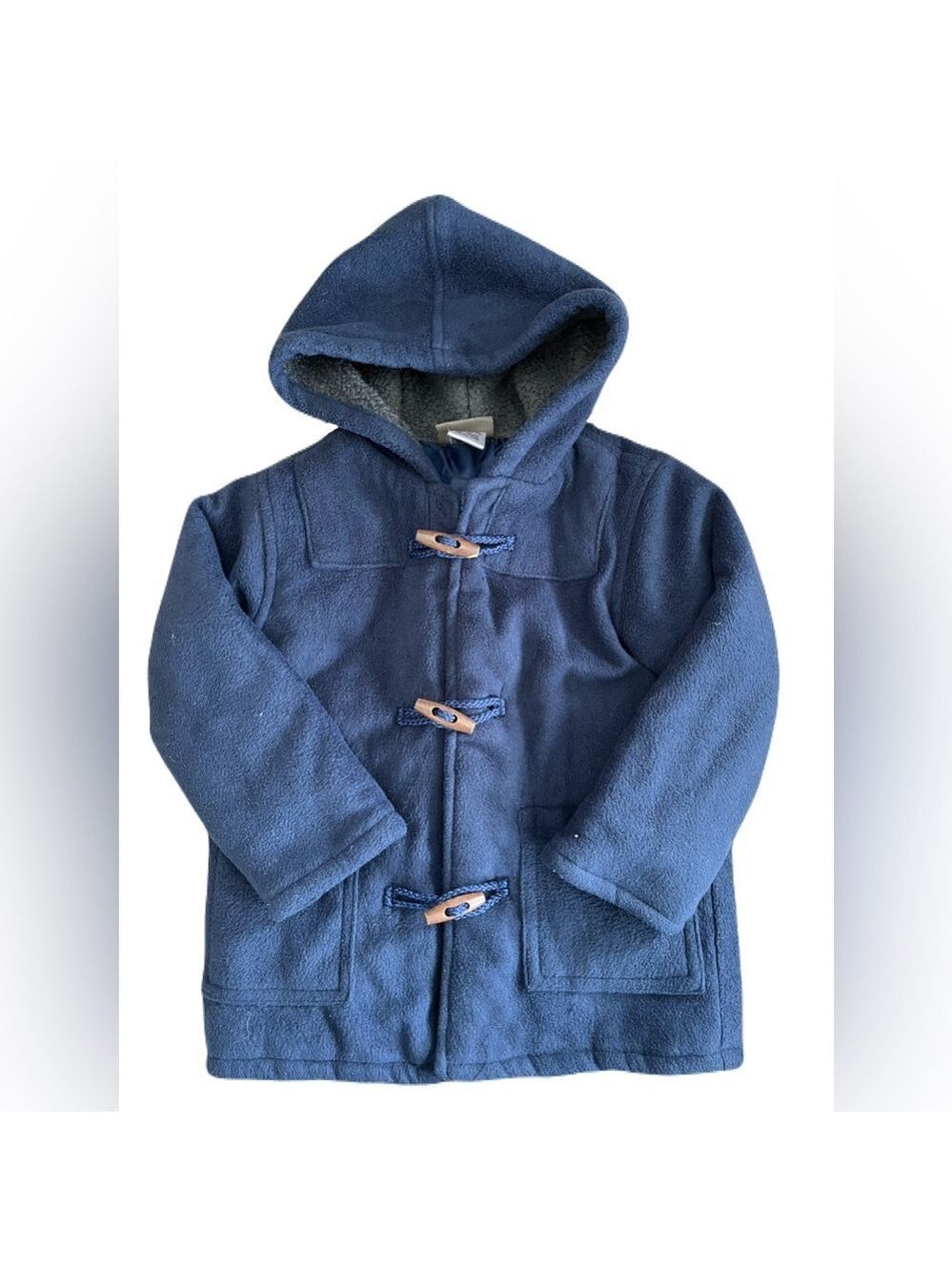 🩵 4/$20 Navy Blue Hooded Jacket with‎ Gray Lining
